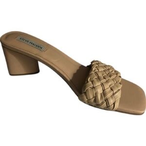 STEVE MADDEN Sandals, Woven, Mules, Braided, Sz 8.5, Minimalist, Bohemian